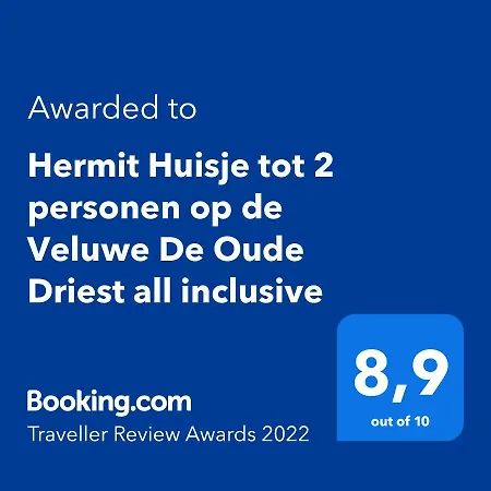 Chalet Hermit Tot 2 Personen Op De Veluwe De Oude Driest Alleen Voor Recreatie Putten
